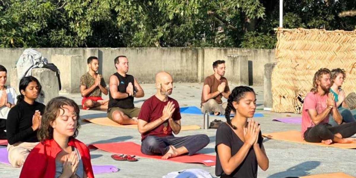 Hatha yoga school in India